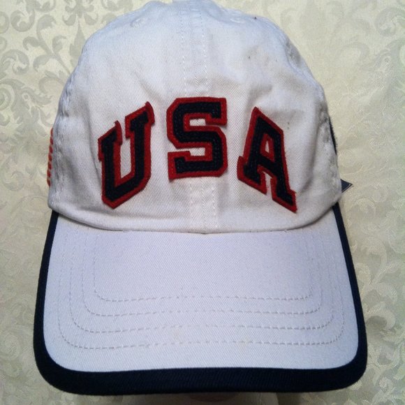 POLO RALPH LAUREN TEENAGERS NEW WHITE 100%COTTON 2016 OLYMPIC HAT SIZE: 8-20